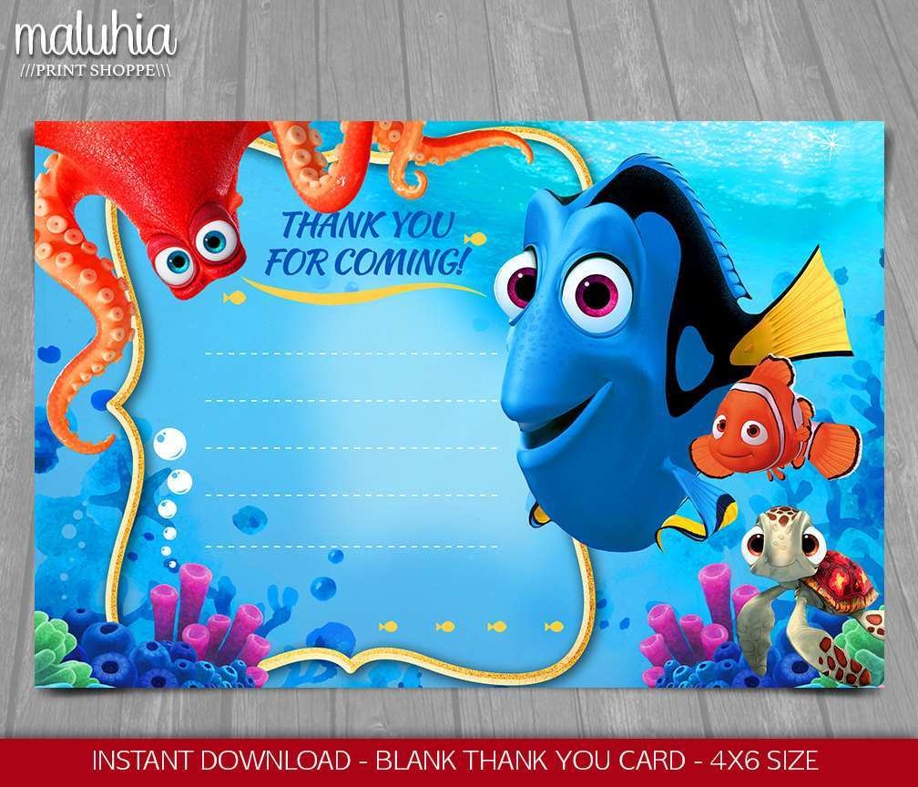 Nemo Birthday Invitation Template Cards Design Templates