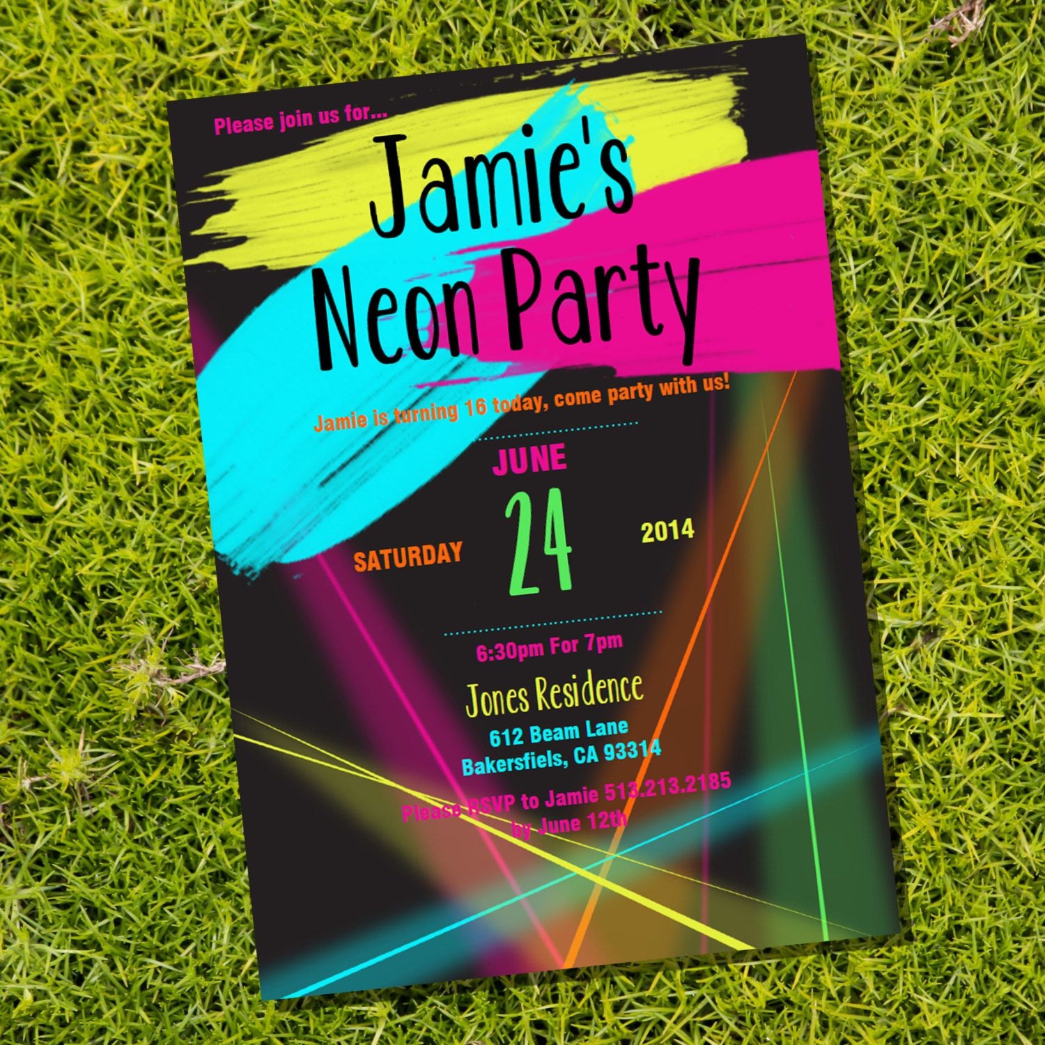Neon Invitations Templates Free Ad Custom Design Templates For All 