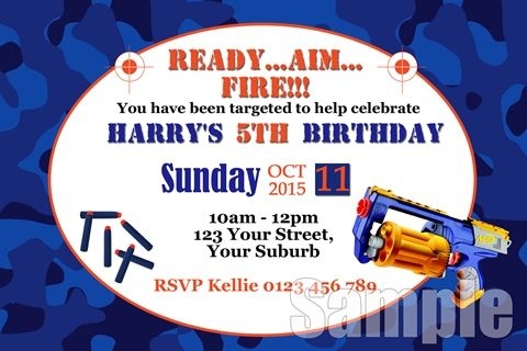 Nerf Party Invitation Template