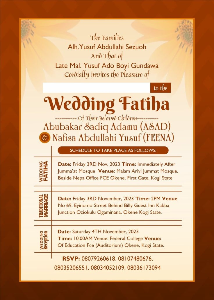 New Nigerian Wedding Invitation Card Designs Wedding Invitation Card 
