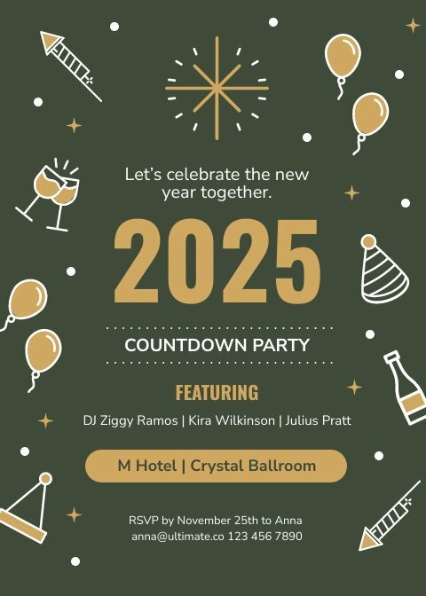 New Year Invite Piktochart