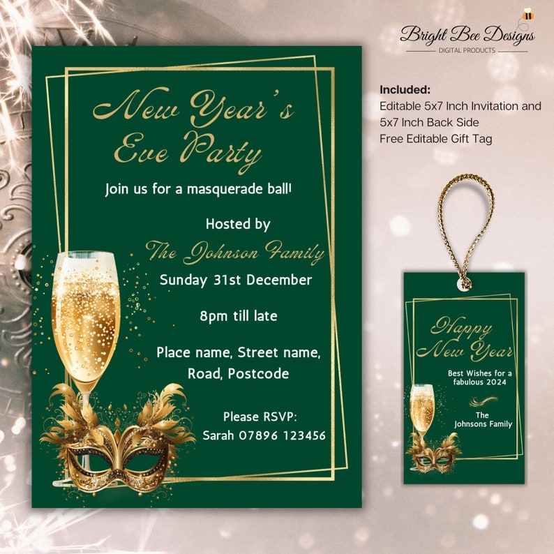 new years eve invitation template free