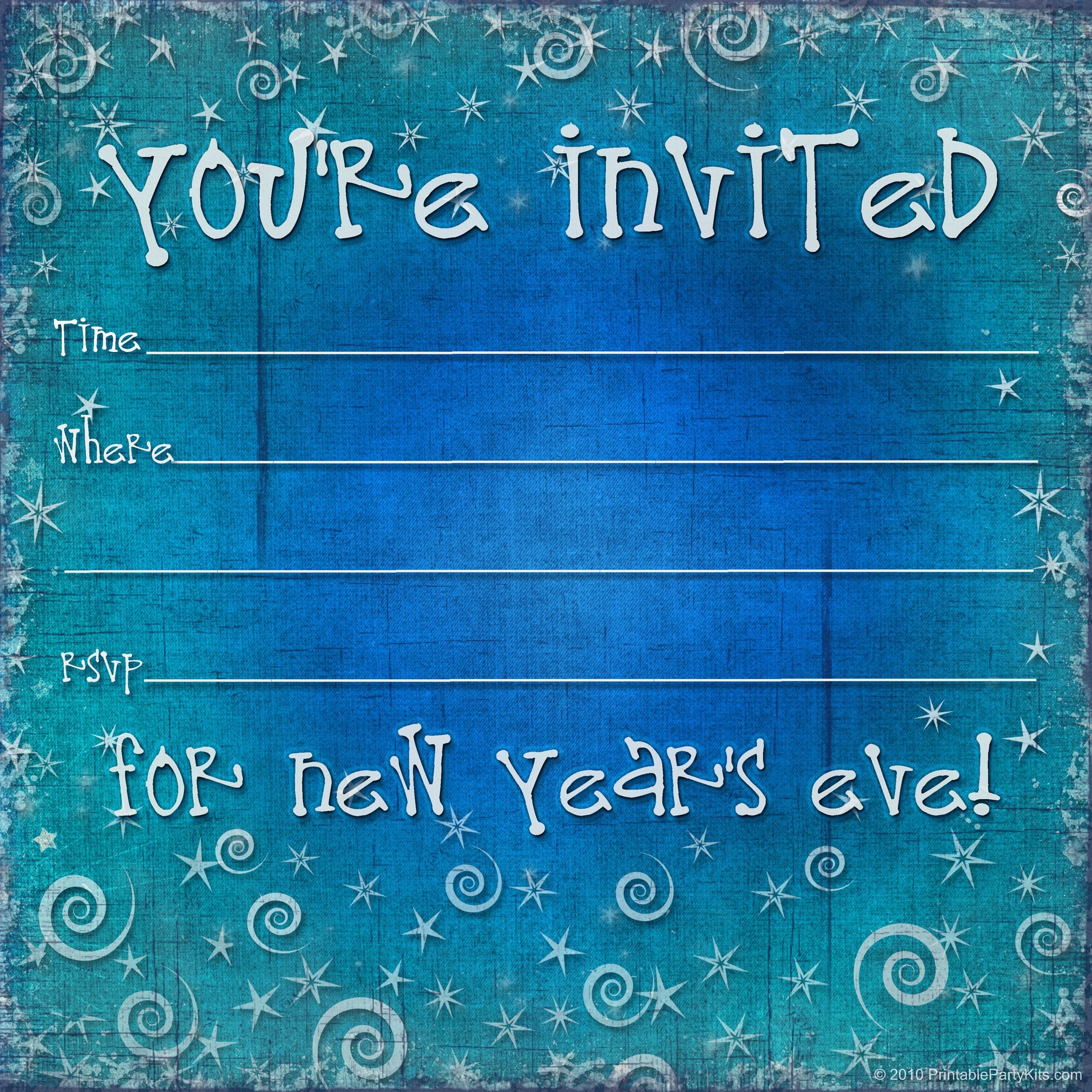 New Years Eve Party Invitation Template