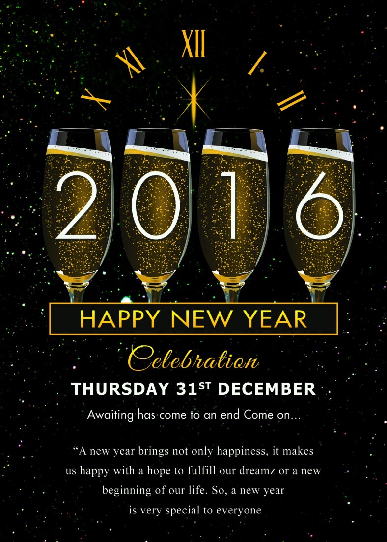 new years invite template