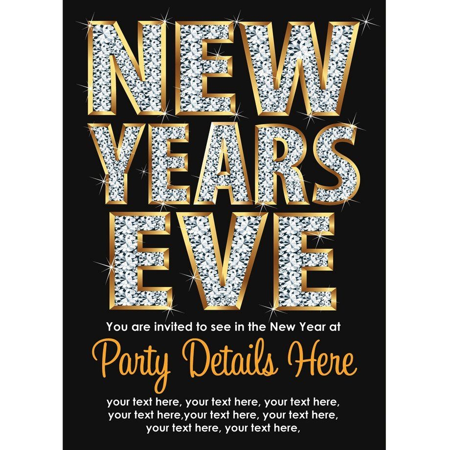 New Years Invite Template Printable Word Searches