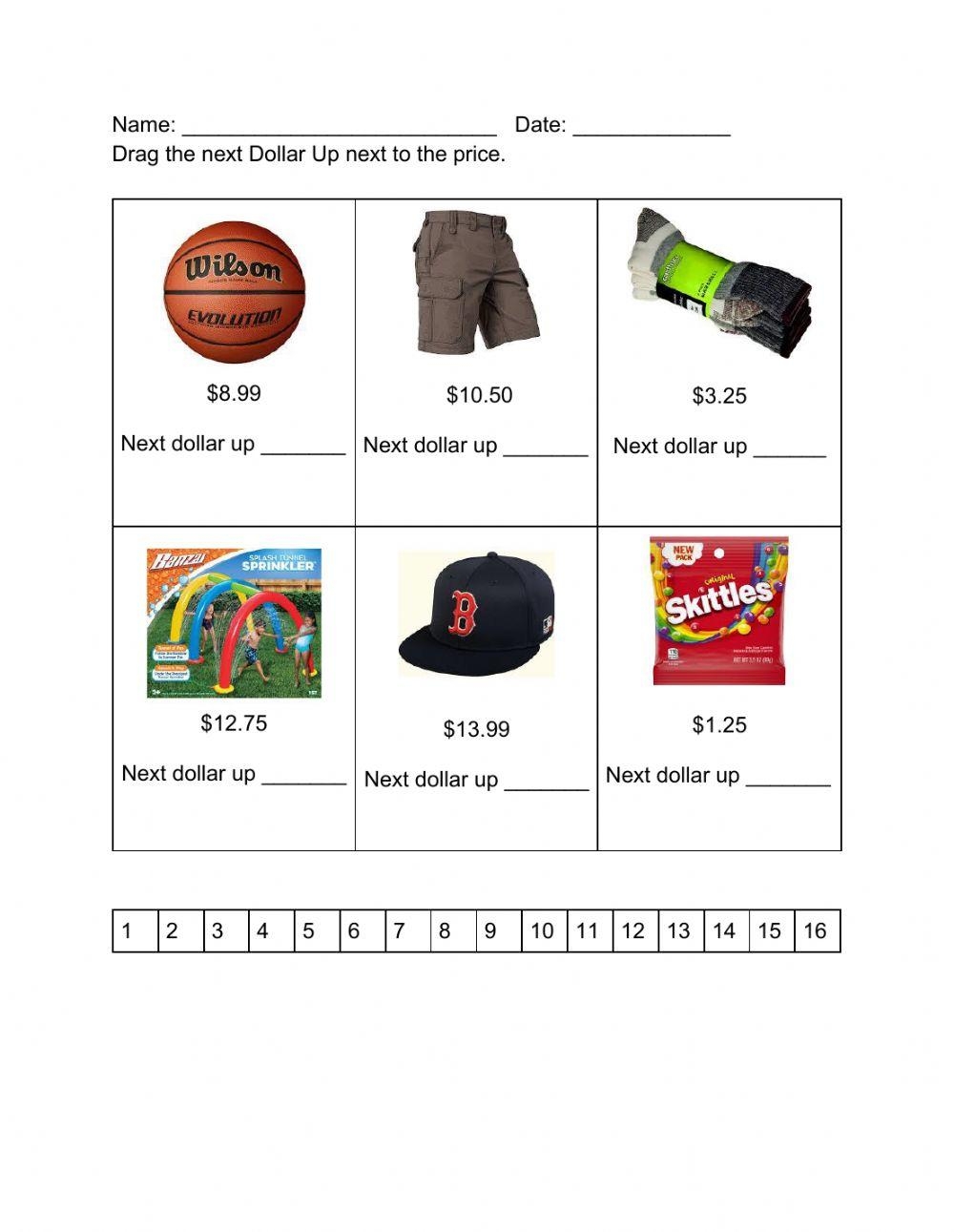 Next Dollar Up 61 Worksheet Live Worksheets Worksheets Library