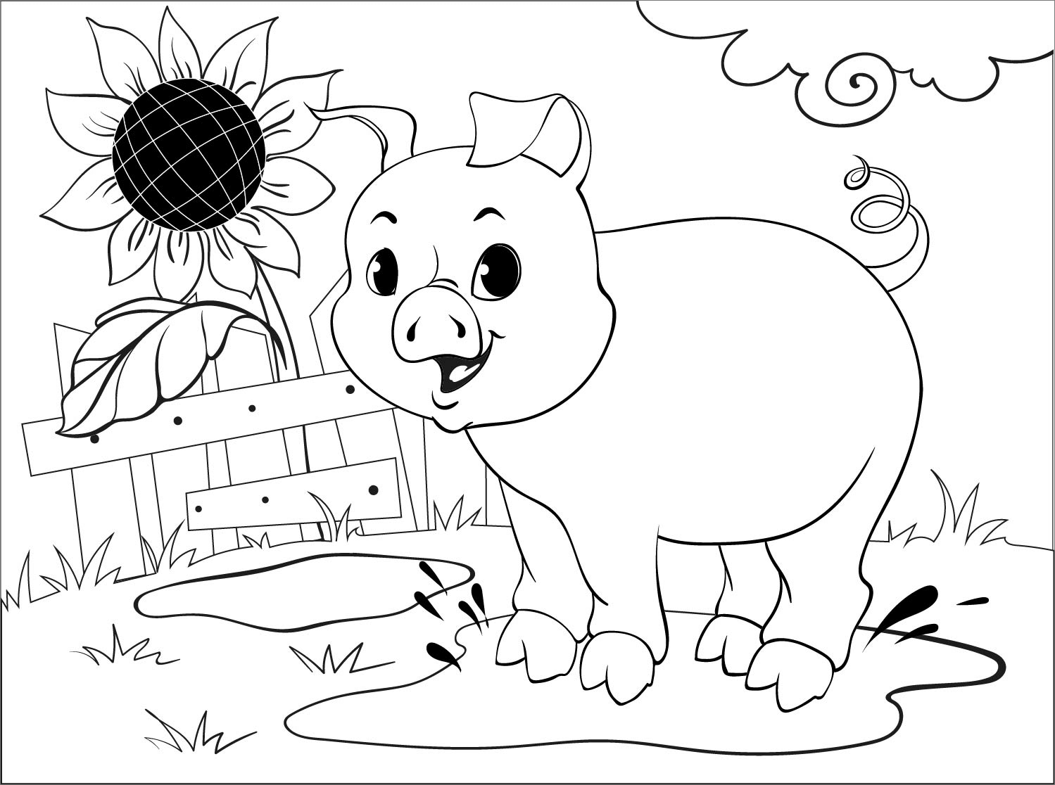 Nice Baby Pig Coloring Page Coloring Pages Coloring Cool