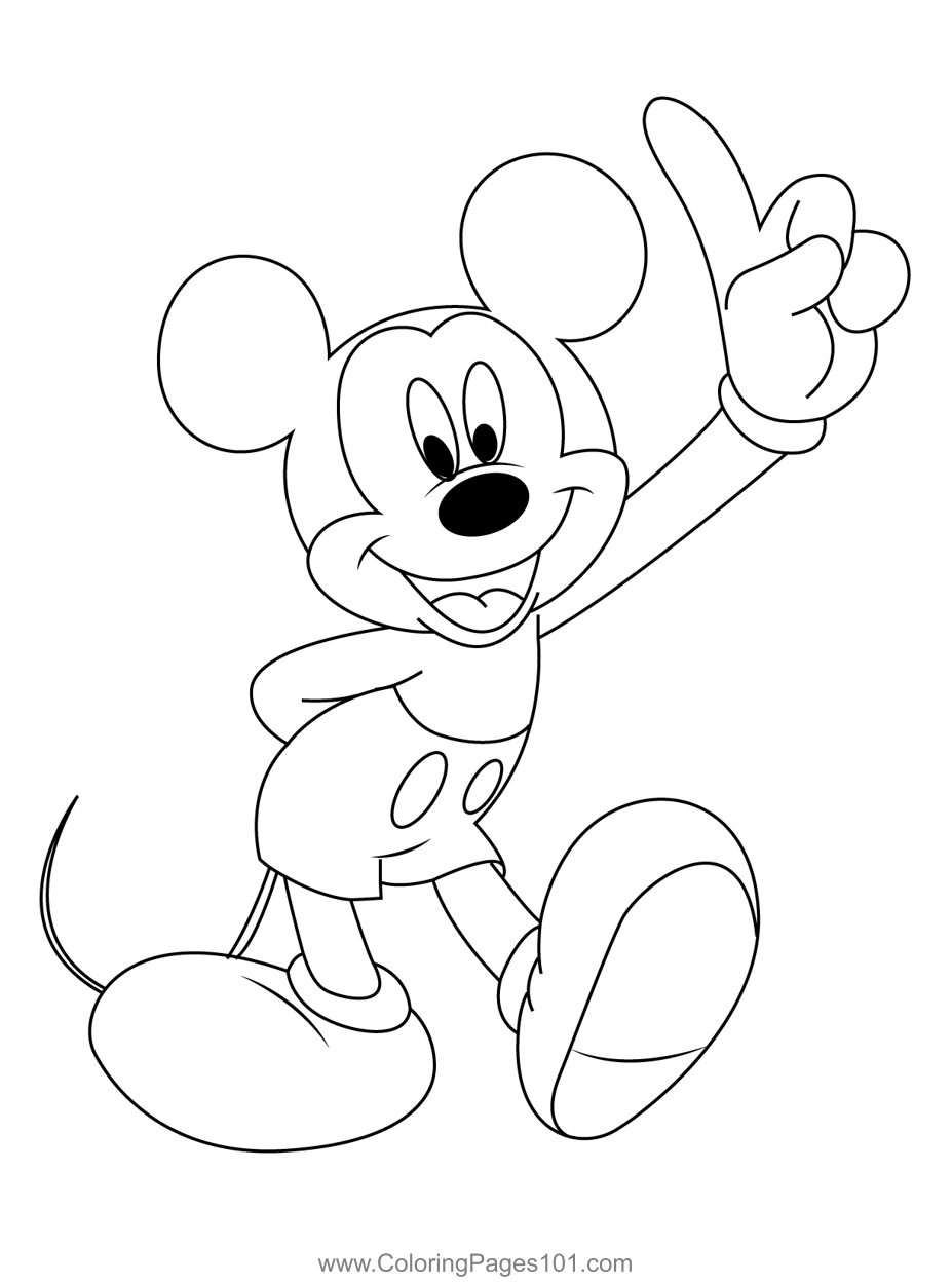 Coloring Page Mickey Mouse