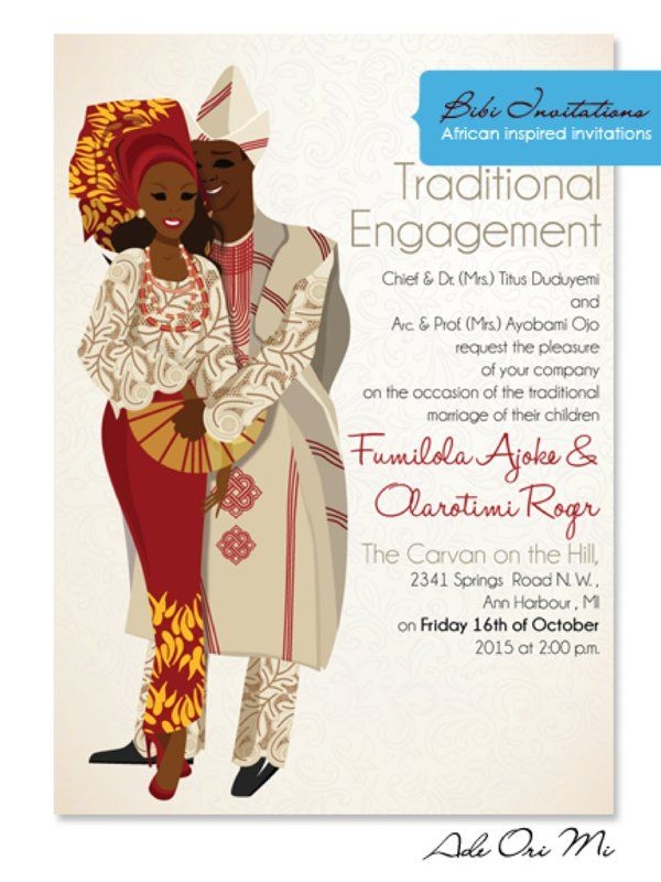 nigerian wedding invitation card template