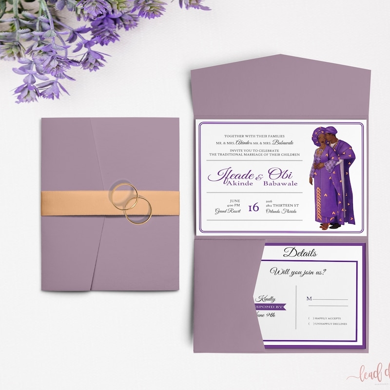 Nigerian Wedding Invitation Cards Etsy