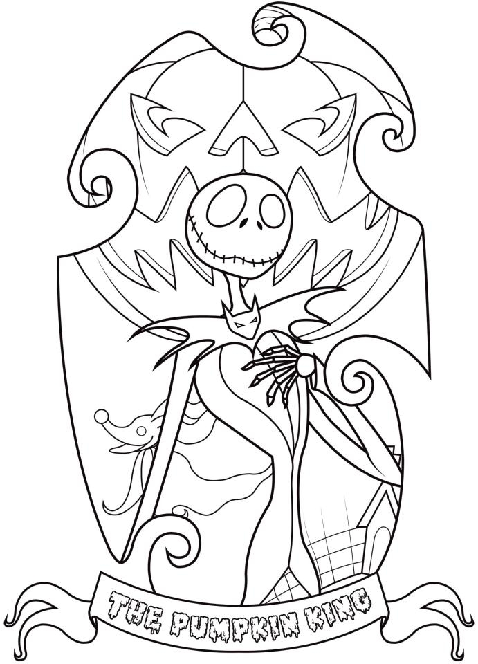Coloring Pages Nightmare Before Christmas