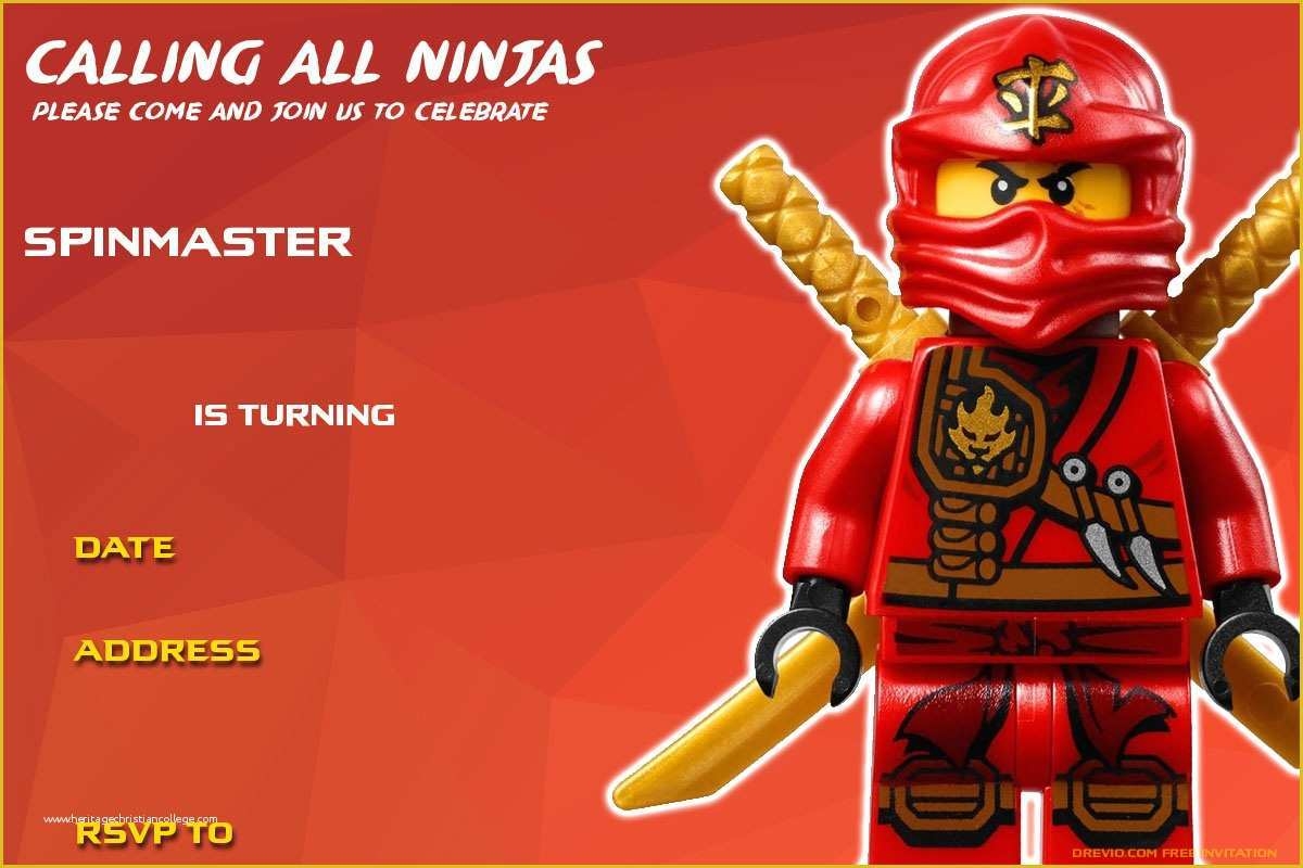 Ninja Birthday Party Invitation Template Free Of Free Printable Lego