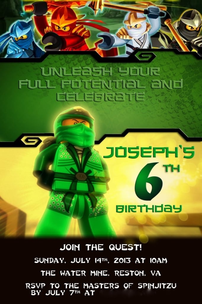 Ninjago Invitation Template Free
