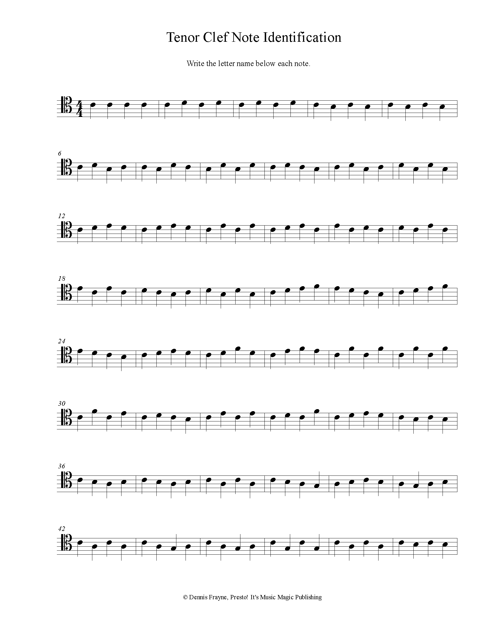 Note Identification Worksheet Printable Word Searches