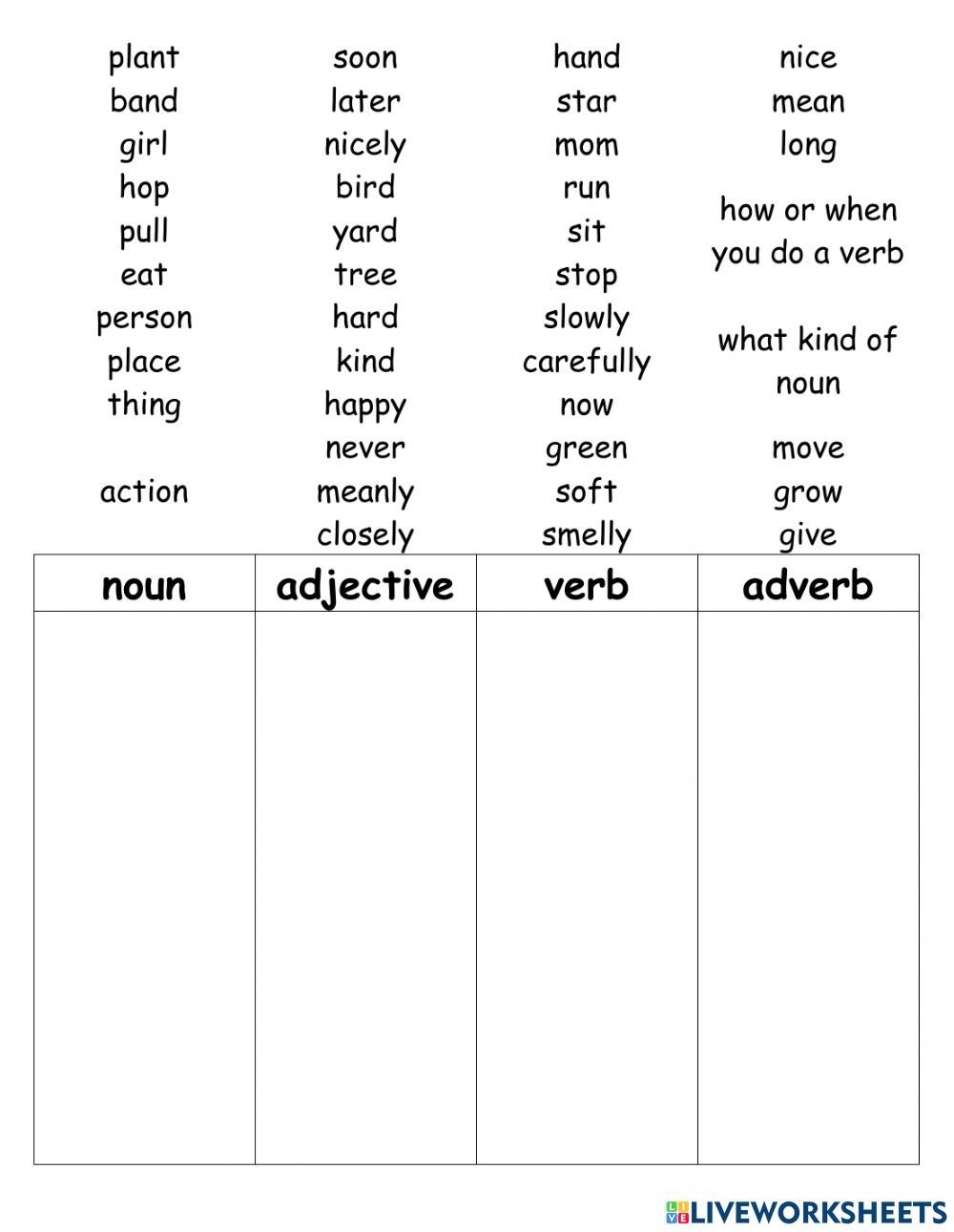 Nouns And Verbs Worksheet Englishworksheet my id Nouns And Verbs