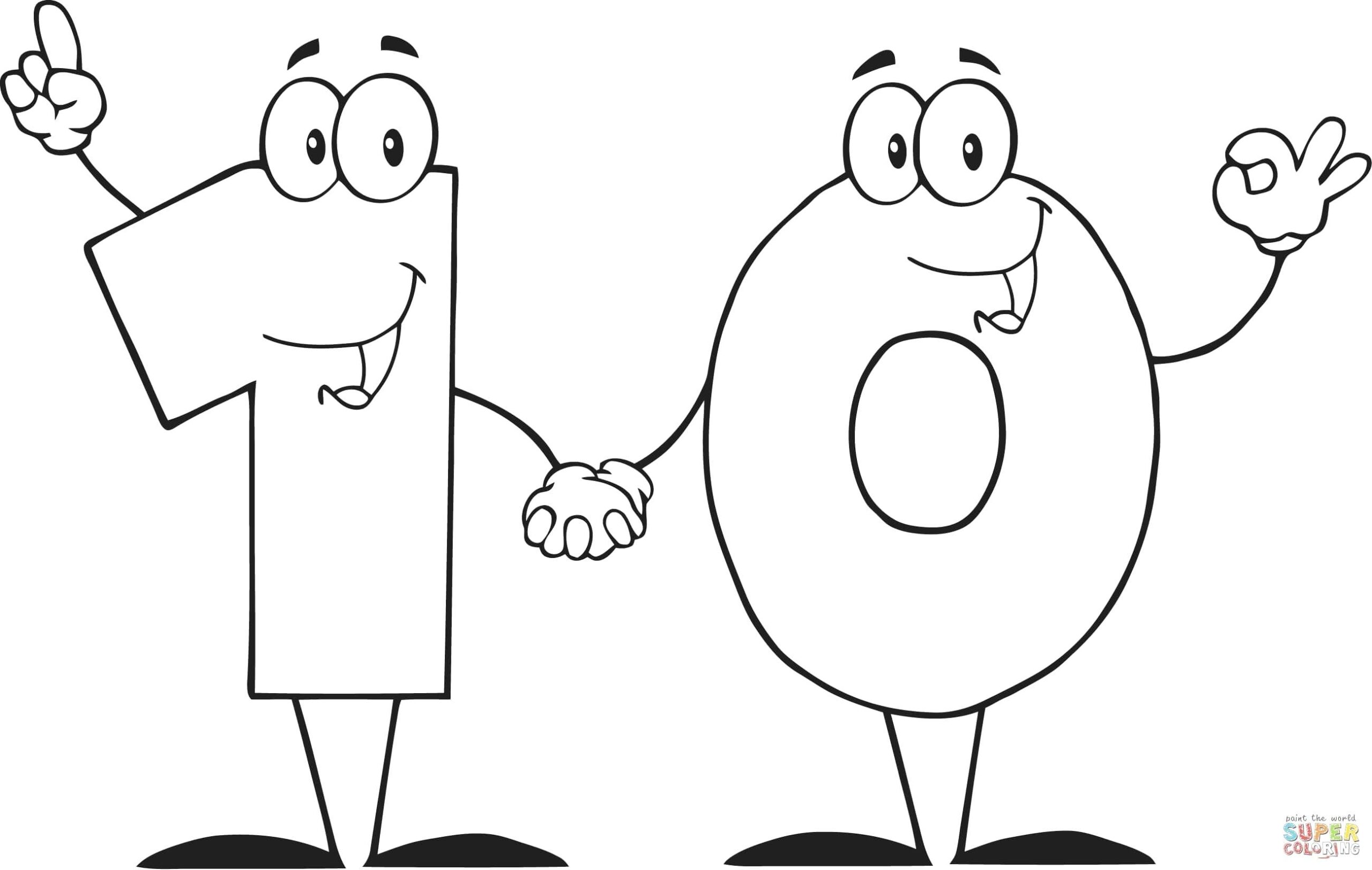 Number 1 Coloring Page Number 10 Coloring Pages Color Number Printable 