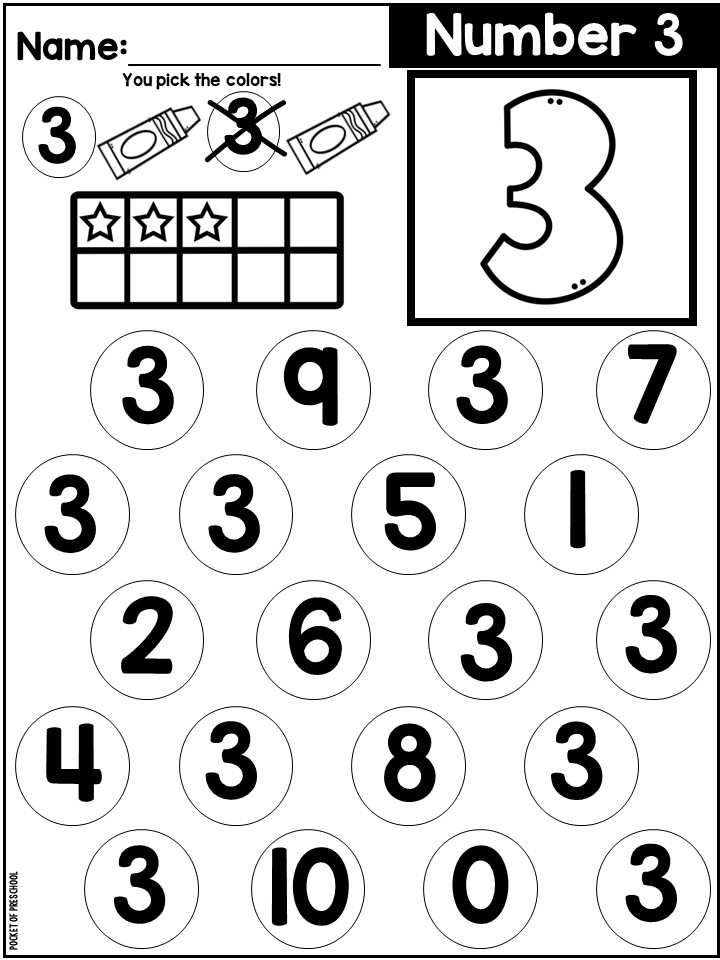 Number 1 To 10 Tracing Worksheets For Pre k Children Preschool365 
