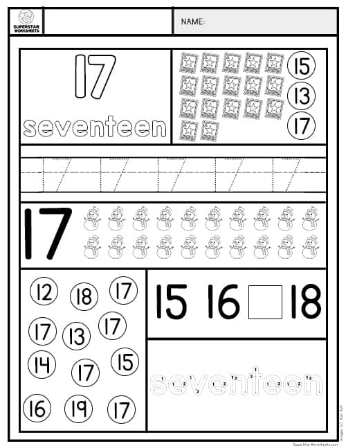 Number 17 Worksheets 15 Worksheets Worksheets Library