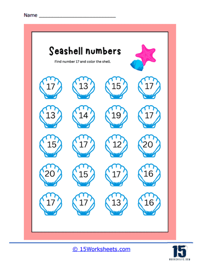 Number 17 Worksheets 15 Worksheets Worksheets Library