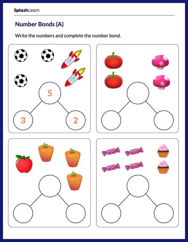 Number Bond Worksheets Math Worksheets MathsDiary Worksheets 