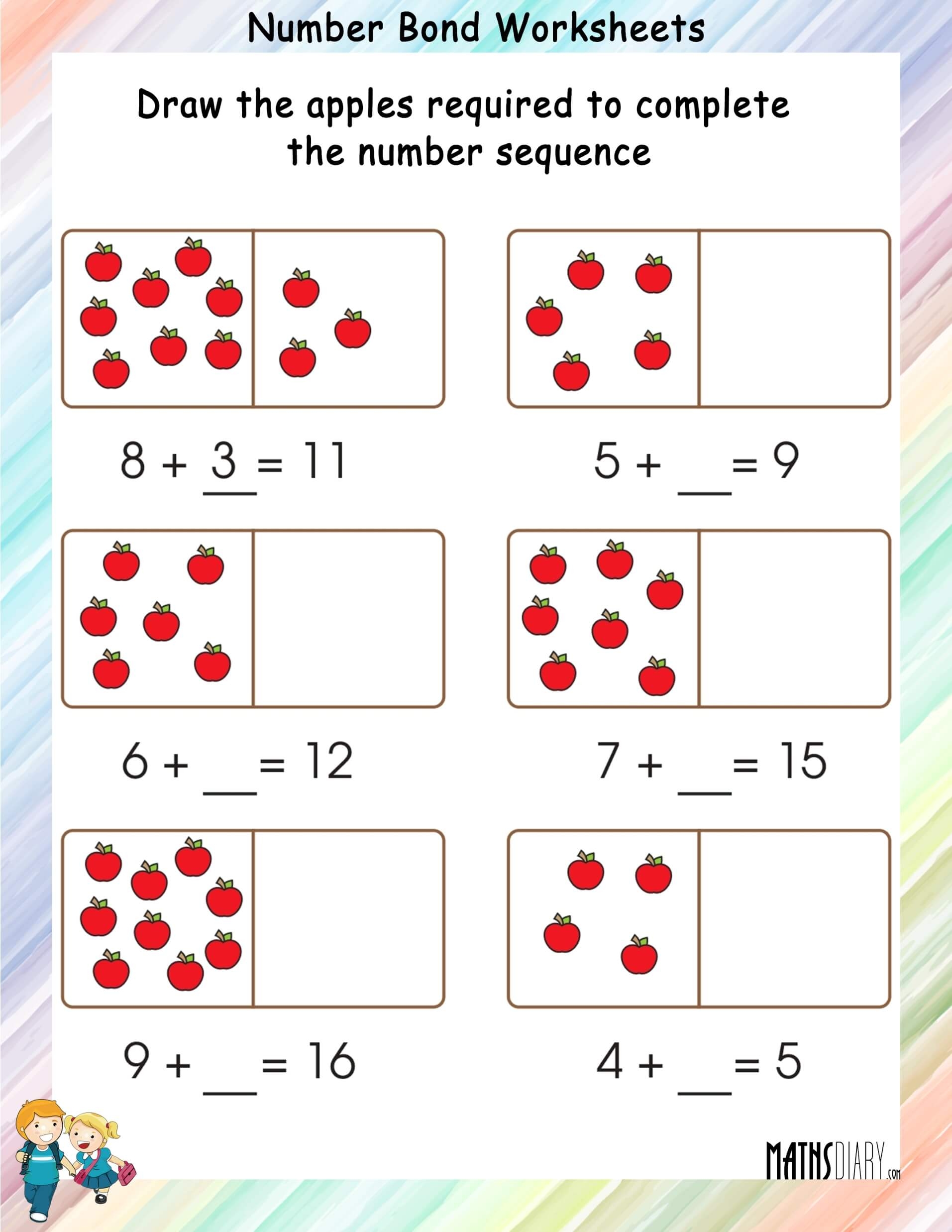 Number Bonds FREE Printable Worksheets Worksheetfun Worksheets 