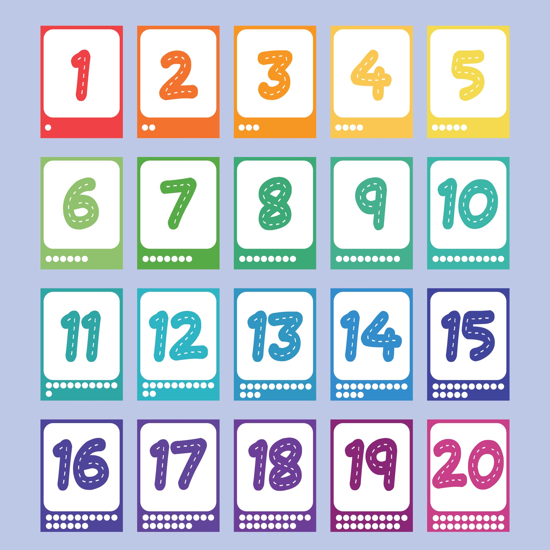 Number Cards Printables