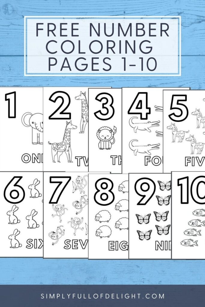 Number Coloring Pages Free Printable Printable Word Searches
