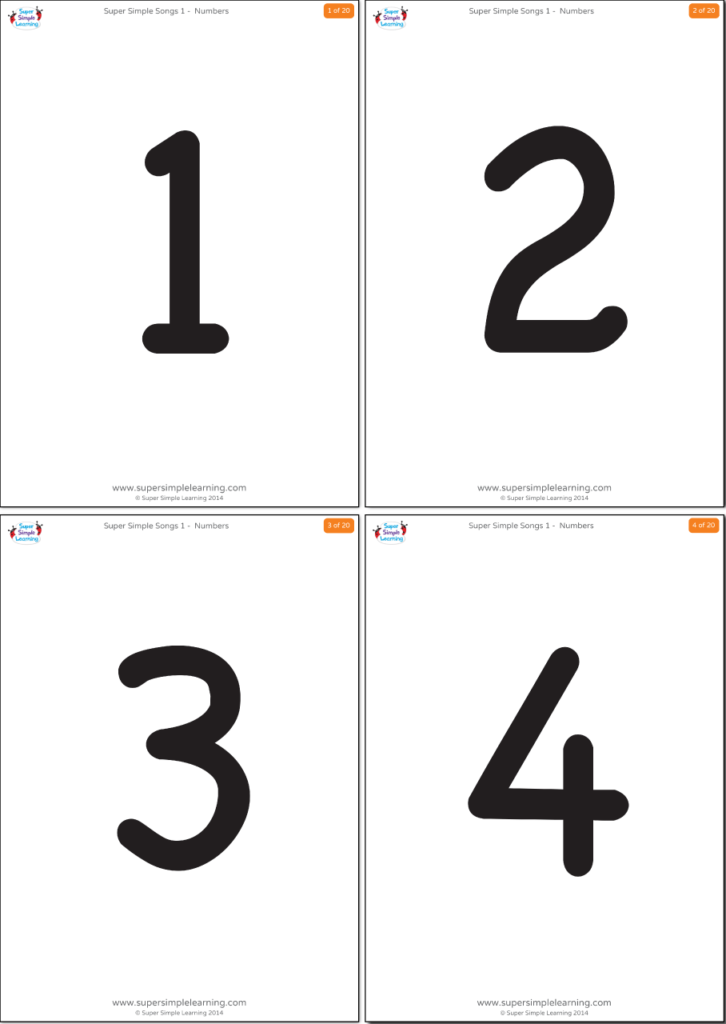 1-20 printable cards