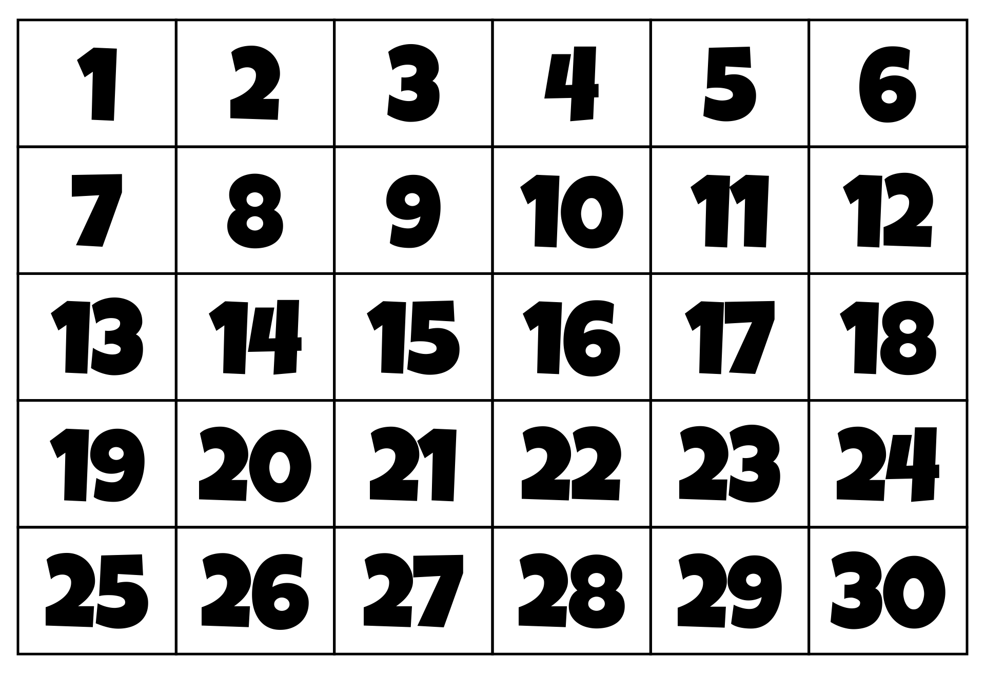 Number Flashcards 1 30 10 Free PDF Printables Printablee