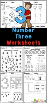 Number Three Worksheets Free Homeschool Deals