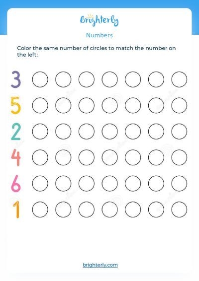Number Worksheets For Preschool Pre K Number Worksheets Brighterly 
