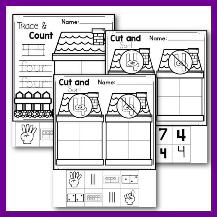 Number Worksheets Number 4 Life Over C 39 s Club
