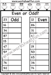 Numbers Even Odd FREE Printable Worksheets Worksheetfun 