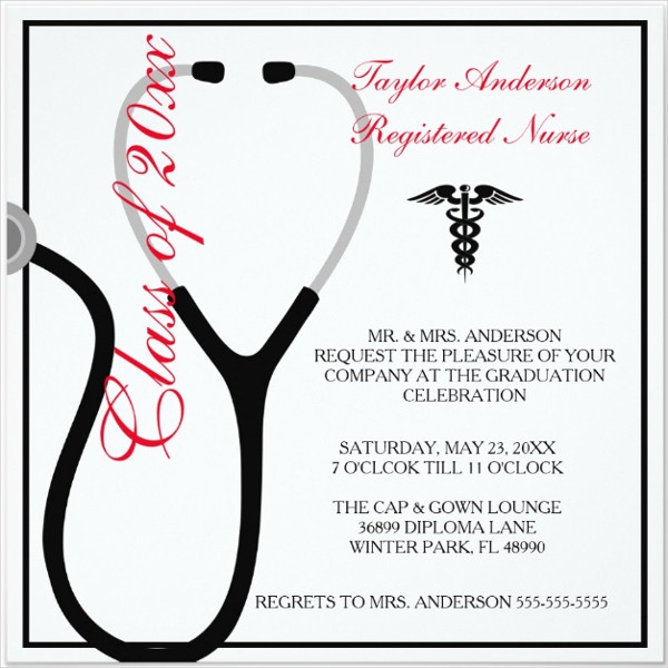 Nursing Graduation Invitation Templates Free