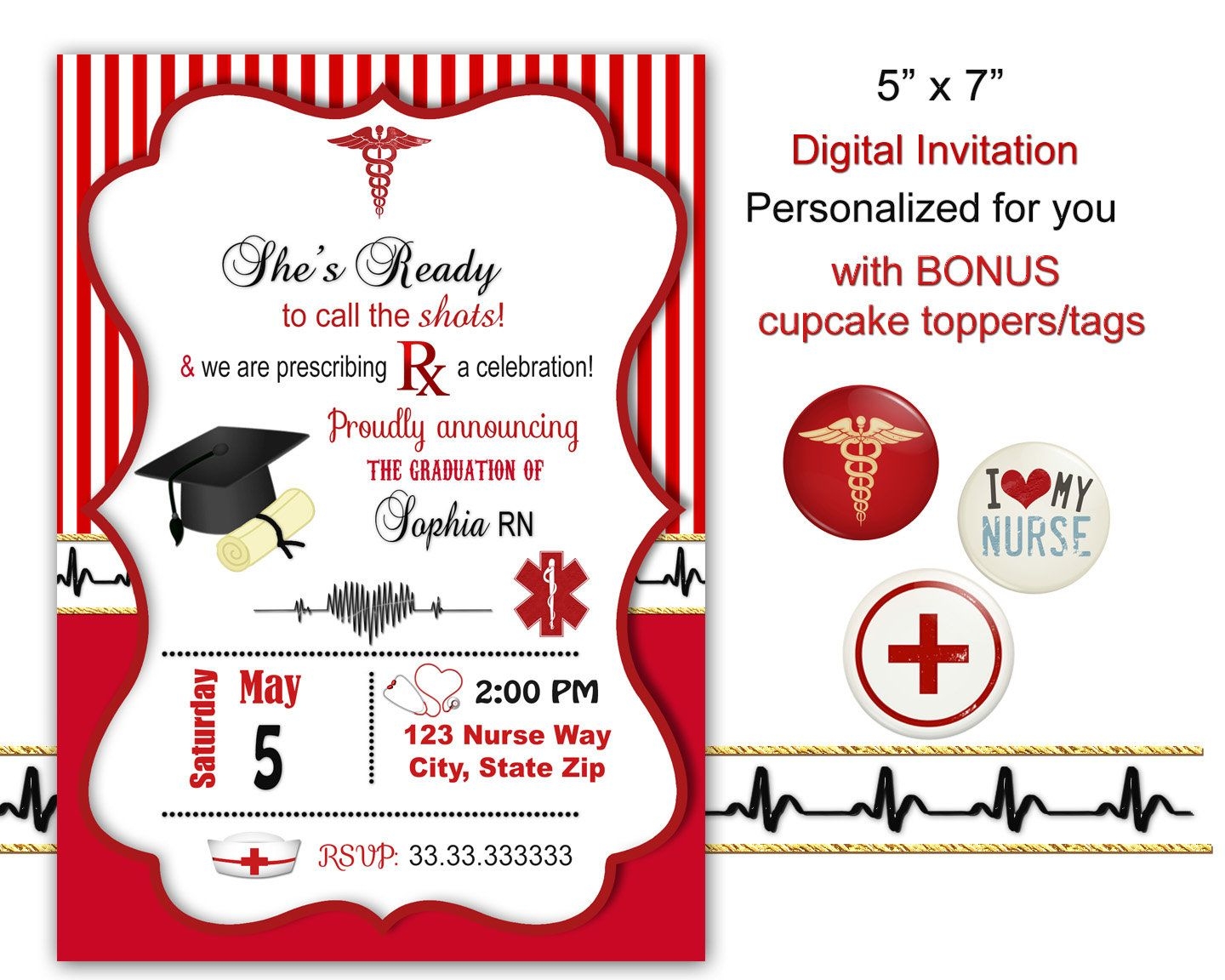 Nursing Graduation Invitation Templates Free Printable Word Searches