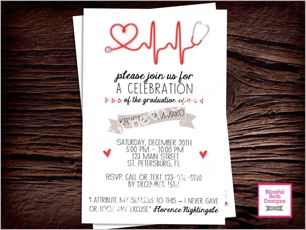 Nursing Graduation Invitation Templates Free Templates 1 Resume Examples