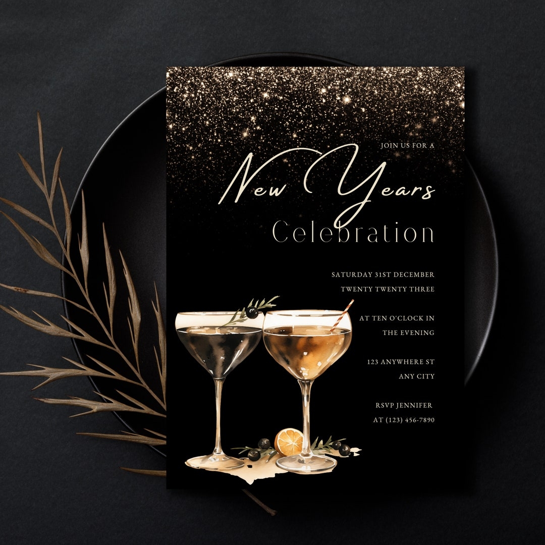 Nye Party Invite INSTANT DOWNLOAD Nye Invite Digital Etsy