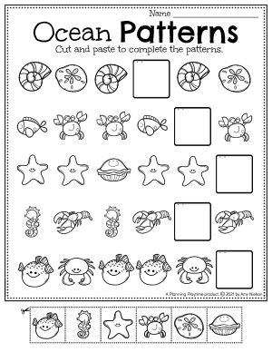 Ocean Animal Printable Preschool Worksheets Worksheets Library