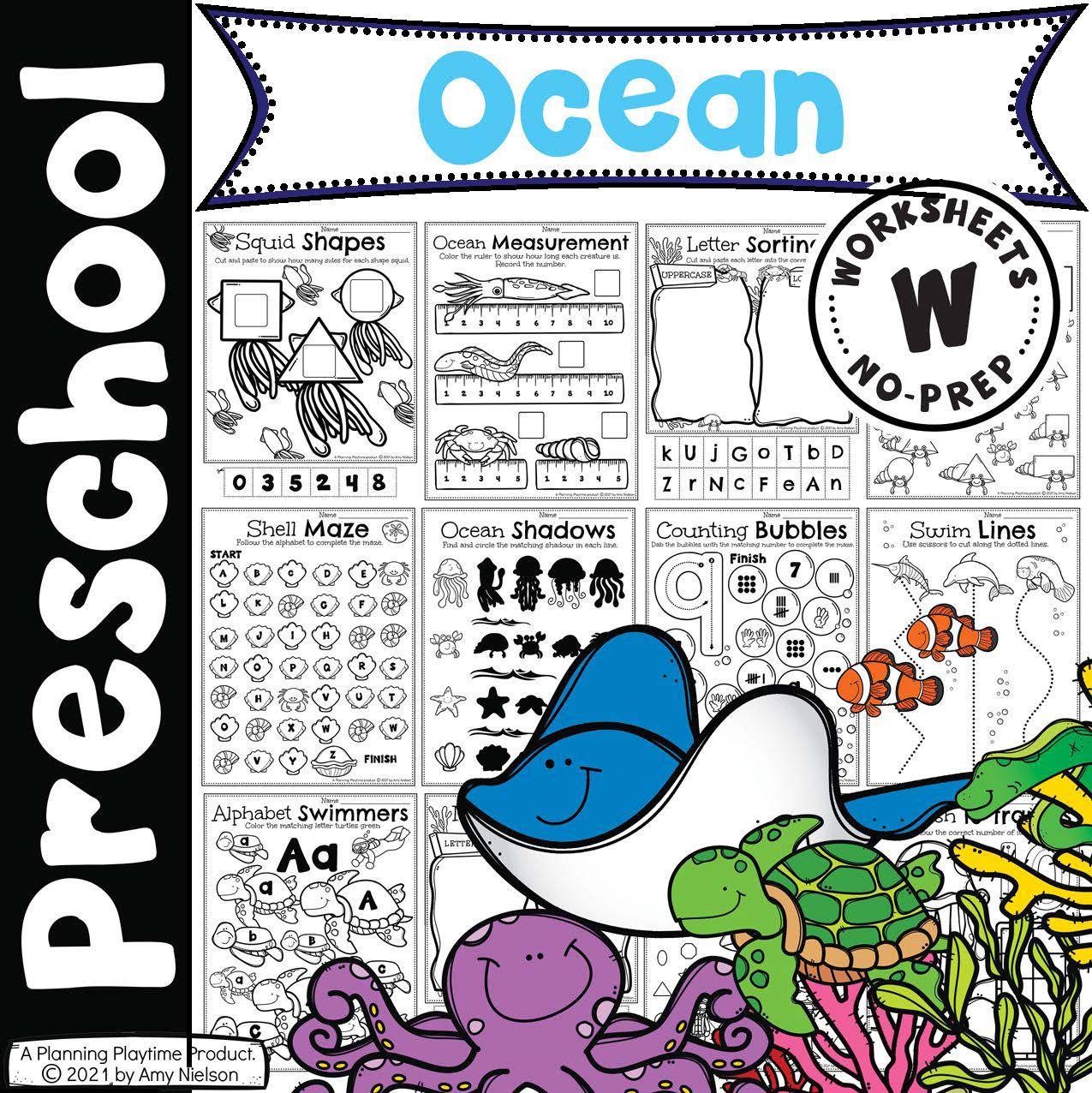 Ocean Worksheets Preschool Planning Playtime
