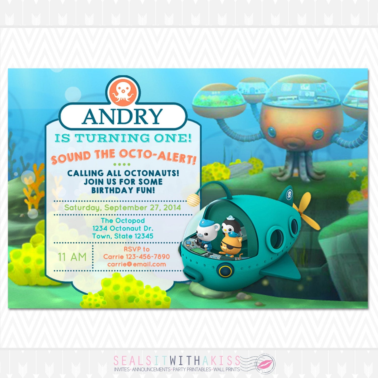 Octonauts Birthday Invitations Template Free
