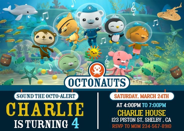 Octonauts Invitation Editable Octonauts Birthday Invitation Octonauts 