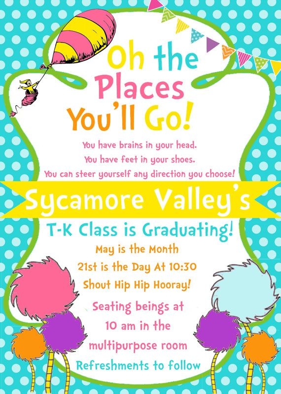 oh the places you'll go invitation template