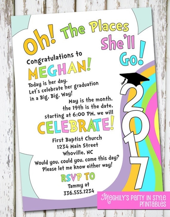 Oh The Places You 39 ll Go Invitation Template Free