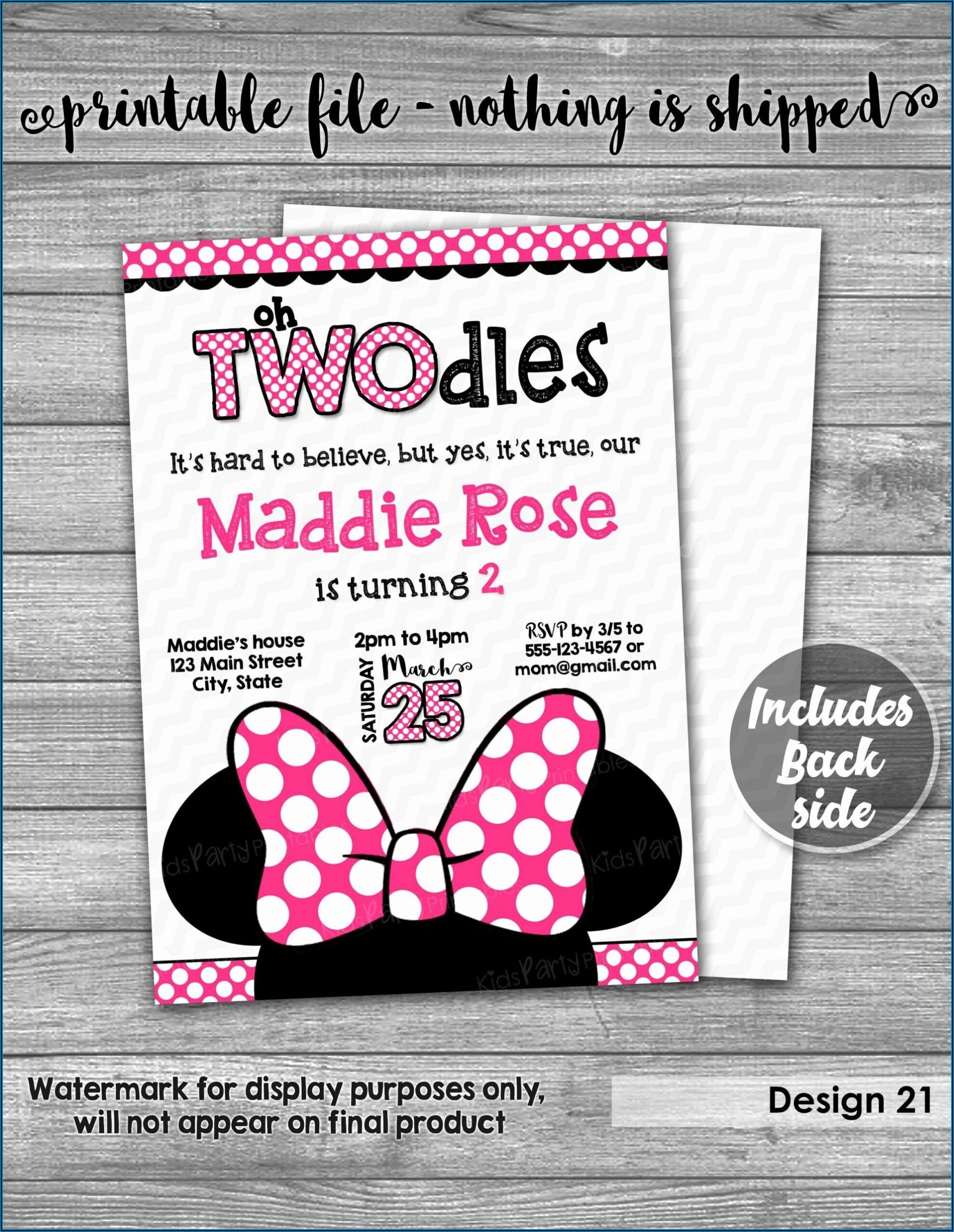 Oh Twodles Birthday Invitation Template Invitations Resume Examples 
