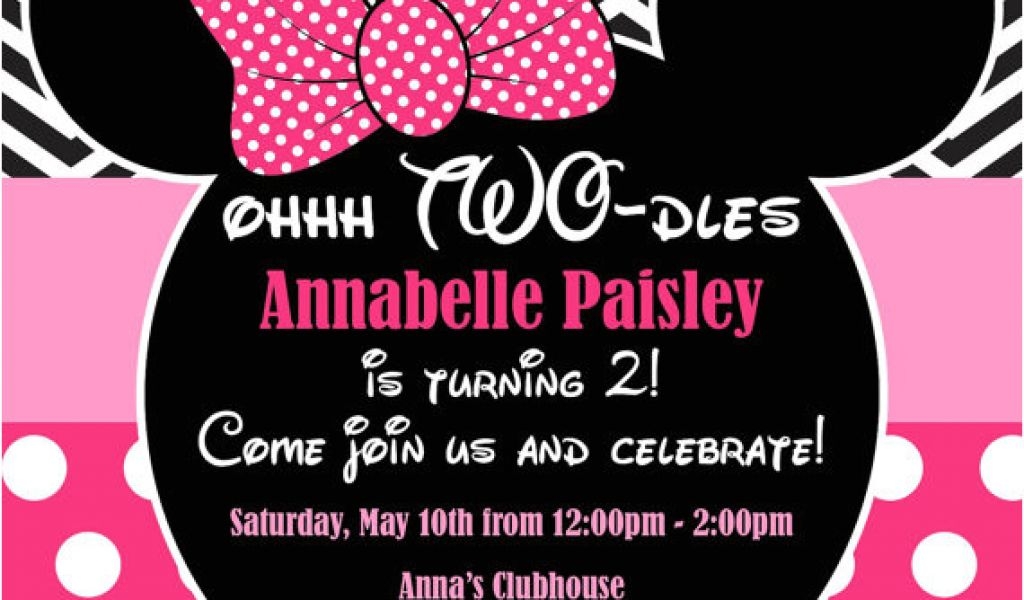Oh Twodles Birthday Invitation Template The 25 Best Minnie Mouse