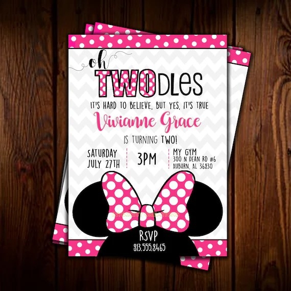 oh twodles birthday invitation template free