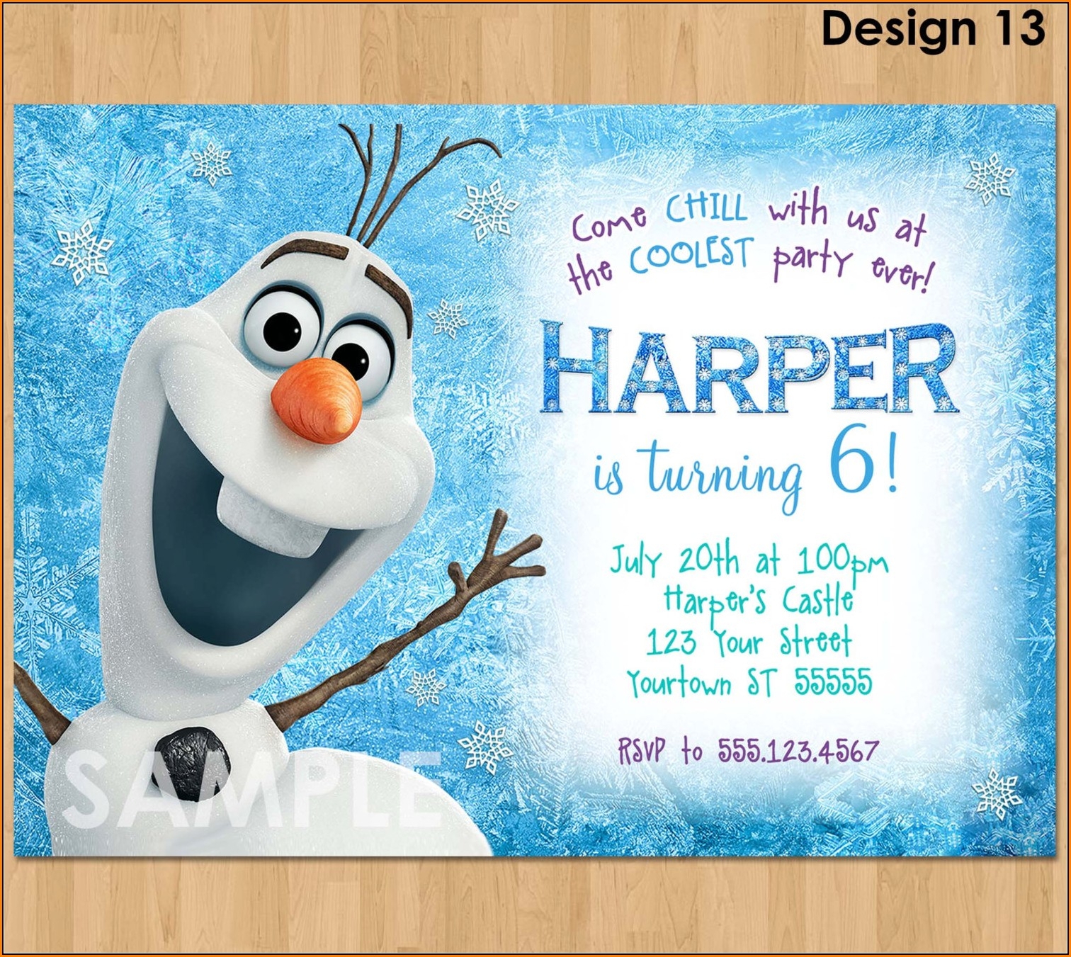 Olaf Invitation Template Template 2 Resume Examples mx2Wl3J96E