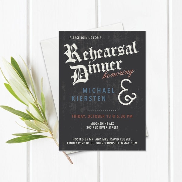 Old English Invitation Etsy