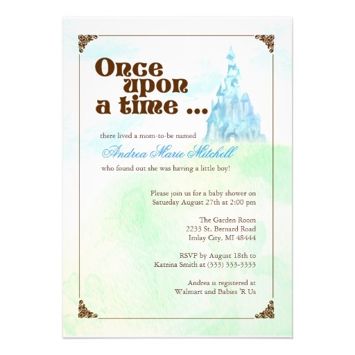 Once Upon A Time Invitation 5 quot X 7 quot Invitation Card Zazzle