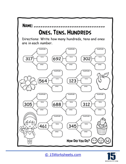 Ones Tens Hundreds Worksheets 15 Worksheets Worksheets Library